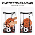 Everfit Vertical Ball Storage Rack with Wheels Sports Equipment Organiser