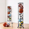 Everfit Vertical Ball Storage Rack with Wheels Sports Equipment Organiser