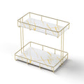 Artiss 2 Tier Corner Bathroom Storage Rack Gold Marble Organiser