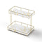Artiss 2X Bathroom Storage Rack 2 Tier Corner Organiser Gold Marble Look