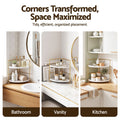 Artiss Bathroom Corner Shelf Countertop Organiser Vanity Storage Rack White Gold