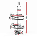 Artiss Shower Caddy Hanging Bathroom Organiser Over Head Black