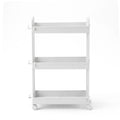 Artiss 3 Tier Slim Storage Trolley Narrow Utility Organiser Rack White