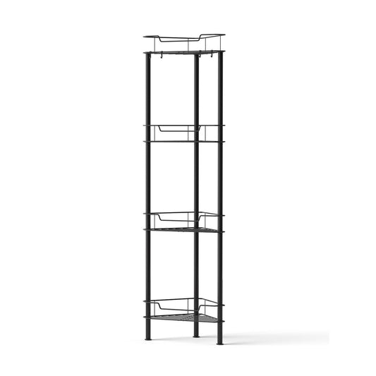 Artiss 4 Tier Corner Shower Caddy Black Bathroom Organiser