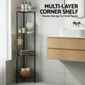 Artiss 4 Tier Corner Shower Caddy Bathroom Organiser Black