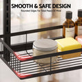 Artiss Over Door Bathroom Rack Hanging Organiser 4 Tier No Drill 91cm Black
