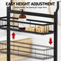 Artiss Over Door Bathroom Rack Hanging Organiser 4 Tier No Drill 91cm Black