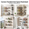 Artiss Shower Caddy Metal Bathroom Organiser Rust Resistant 6 Pack