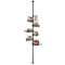 Artiss Tension Pole Shower Caddy Steel Corner Bathroom Shelf Black