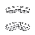 Cefito 2x Bathroom Corner Shelf Storage Rack Stainless Steel
