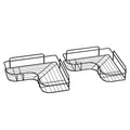 Cefito 2x Bathroom Corner Shelf Storage Rack Stainless Steel