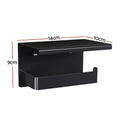 Cefito Toilet Paper Holder Storage Shelf Wall Mount
