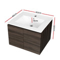 Cefito 600mm Vanity Unit Basin Walnut