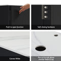 Cefito 900mm Wall Hung Bathroom Vanity Cabinet Black Timber