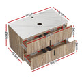 Cefito 900mm Bathroom Vanity Cabinet Wall Hung Pine Timber Storage