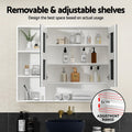 Cefito 100cm Bathroom Mirror Cabinet White Wall Mounted Storage