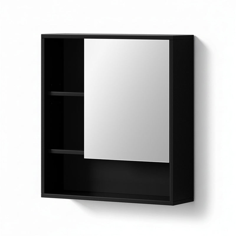 Cefito 560mm Bathroom Mirror Cabinet Black Wall Mounted Shelf