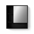 Cefito 560mm Bathroom Mirror Cabinet Black Wall Mounted Shelf