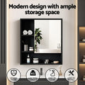 Cefito 560mm Bathroom Mirror Cabinet Black Wall Mounted Shelf