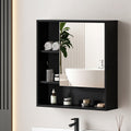 Cefito 560mm Bathroom Mirror Cabinet Black Wall Mounted Shelf