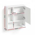 Cefito 560mm Bathroom Mirror Cabinet White Adjustable Shelf