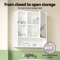 Cefito 560mm Bathroom Mirror Cabinet White Adjustable Shelf