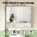 Cefito Medicine Cabinet 900x750mm White Bathroom Mirror Shelves