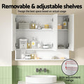 Cefito Medicine Cabinet 900x750mm White Bathroom Mirror Shelves