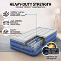 Bestway Air Mattress Inflatable Bed Built-in Pump Luxury SINGLE Airbed 46cm