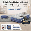 Bestway Air Mattress Inflatable Bed Built-in Pump Luxury SINGLE Airbed 46cm
