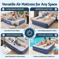 Bestway Air Mattress Inflatable Bed Built-in Pump Luxury SINGLE Airbed 46cm