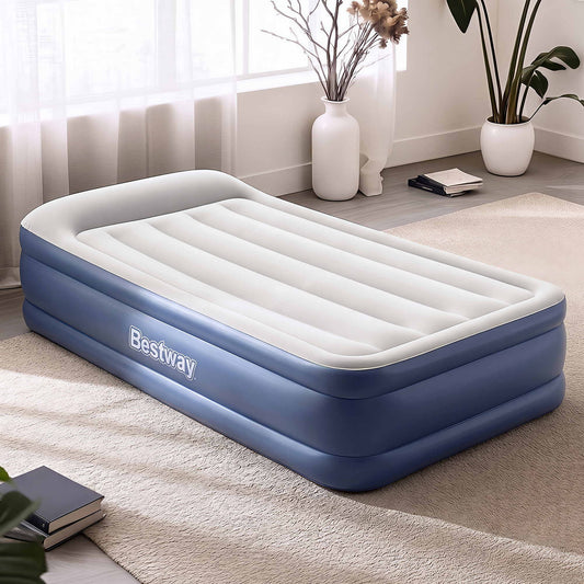 Bestway Air Mattress Inflatable Bed Built-in Pump Luxury SINGLE Airbed 46cm