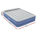 Bestway QUEEN Air Mattress 46cm Inflatable Airbed Blue