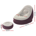 Bestway Inflatable Air Chair Lazy Sofa Lounge Ottoman Purple Blue