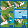 Bestway Pool Cleaner Vacuum 6m Hose 2 Heads 1.9m Pole