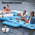 Bestway 6-Person Pool Float Island Inflatable Raft Lounge Canopy