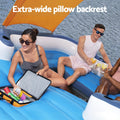 Bestway 6-Person Pool Float Island Inflatable Raft Lounge Canopy