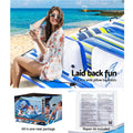 Bestway 6 Person Pool Float Inflatable Island Lounge Canopy