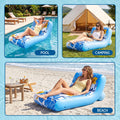 Bestway Inflatable Pool Float Sun Lounger with Cup Holder 163x94cm Blue