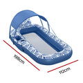Bestway Inflatable Float Lounger 1.98M Sunshade Canopy Blue