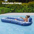 Bestway Inflatable Float Lounger 1.98M Sunshade Canopy Blue