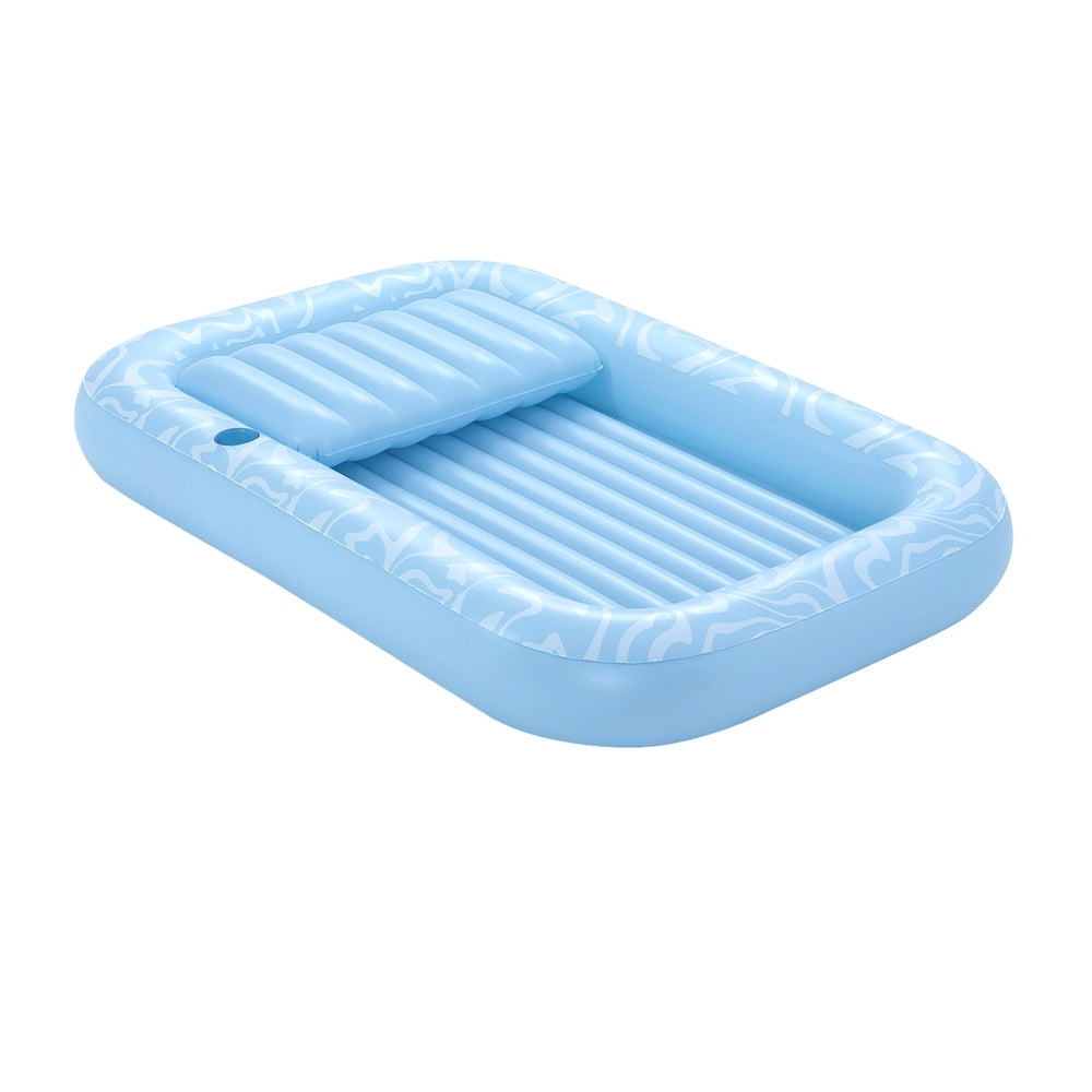 Bestway Float Floating Seat Pool Lounger Inflatable Lounge Chair Bed Pillow Cup Holder 2.03MX1.37M