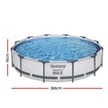 Bestway Swimming Pool 366x76cm Steel Frame 6473L w/ Filter Pump
