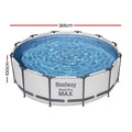 Bestway Swimming Pool 366x100cm Steel Frame Above Ground 9150L