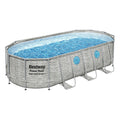 Bestway 549x274cm Steel Frame Pool 13430L Filter Pump Ladder