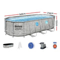 Bestway 549x274cm Steel Frame Pool 13430L Filter Pump Ladder