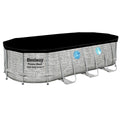 Bestway 549x274cm Steel Frame Pool 13430L Filter Pump Ladder
