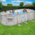 Bestway 549x274cm Steel Frame Pool 13430L Filter Pump Ladder