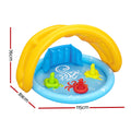 Bestway Kids Pool 115x89x76cm Inflatable Swimming Canopy 31L