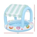 Bestway Inflatable Kids Pool with Sun Shade Candy Theme 104x84cm